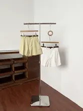 シンプルで着回し力抜群！A字デザインのハイウエストワイドショートパンツ【カジュアル・巻き縁・レディース】（セットアップ対応）