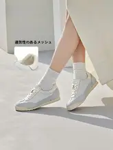 快適な履き心地！シンプルな白いスニーカー【春用・ソフトソール・広がりパンツに最適】