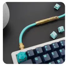 タマイズ可能な手作りデータケーブル【機械式キーボード用・超弾性・五金ディフニー色】