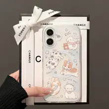 かわいい猫と犬デザインのマグネット式スマホケース【対応機種多数・ソフト素材】（セットアップ対応）