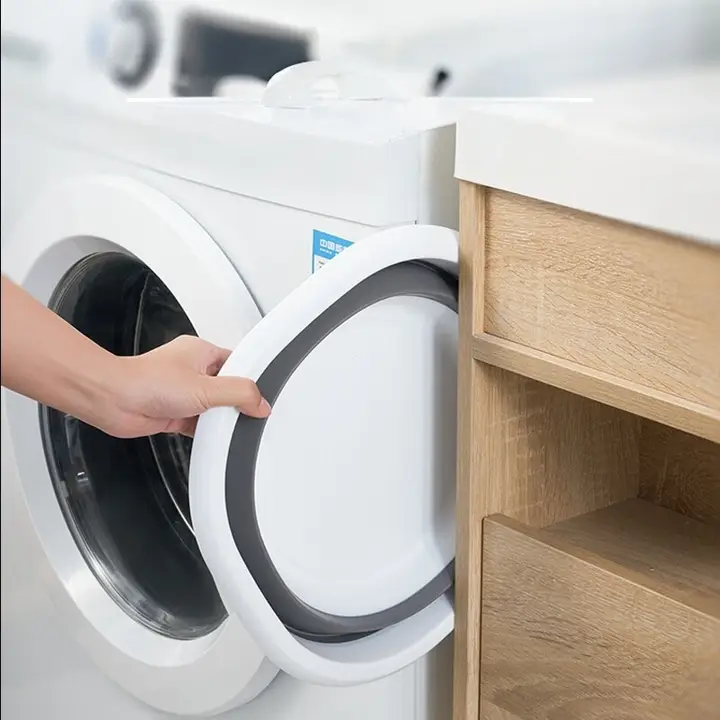 持ち運び便利な折りたたみ洗面器【学生寮用・耐久性プラスチック製・大サイズ】