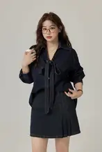 トレンド感あふれるデザイン！レディースヴィンテージ風デニムシャツ【ゆったりフィット・長袖・レースアップ仕様】