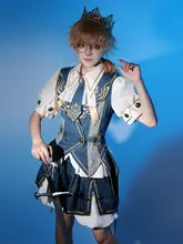 デザイナーのギフト！オリジナル契約魔法王子風ロリータ外衣シャツとショートパンツの可愛い日常コーデ（セットアップ対応）