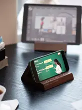 タブレットスタンド 木製 天然木 iPad iPhone Android対応 デスク ベッド 学習 汎用