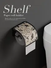洗面所用 トイレットペーパーホルダー【壁掛けタイプ・穴あけ不要・クリーム風デザイン】