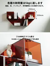 モダンシンプルな壁掛け収納ラック【アクリル製・リビング用・クリエイティブデザイン】