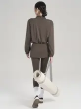 暖かさを兼ね備えたヨガスカートパンツ【レディース・フィットネス・防寒・秋冬用】（セットアップ対応）