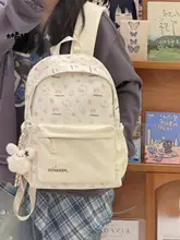 学院スタイルの可愛いキャラクターリュックサック【女子中学生向け・カジュアル・旅行用】