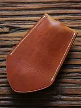 手作りのヴィンテージ風本革キーケース【プルタブ付き・イタリアンタンニンレザー】