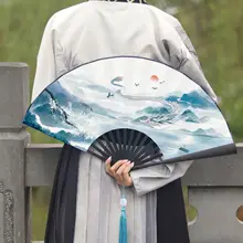 中国風 折り扇【男性用・夏季撮影・フルカラー】