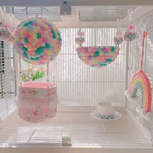 熱気球デザインの蜜袋鼯用睡眠ハウス【保温・通気性・春夏秋対応】（セットアップ対応）