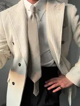 テーラードジャケット メンズ コーデュロイ ダブルブレスト ピークドラペル スリム ヴィンテージ カーキ オフィスカジュアル