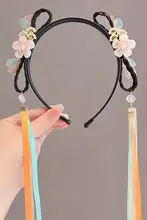 子供用漢服ヘアアクセサリー【国風・蝶の流れる房・おしゃれな髪飾り】