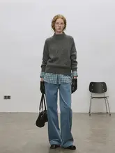 Joli Choose ハイネックウールセーター【50%ウール・シンプルデザイン・カジュアル・フレンチスタイル】
