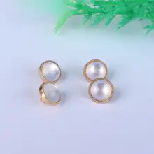 高級シフォンブラウス用パール金属ボタン【円形・マッシュルーム型・手縫い用】