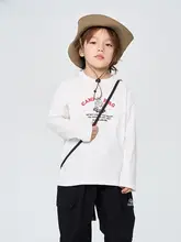 男の子用 春用キャンプ長袖Tシャツ【柔らかさ抜群・着回し可能・薄手】
