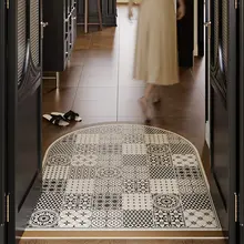 パレルモ現代風 レザー玄関マット【高級感・洗える・家庭用】