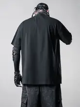 個性的な機能美！斜め裁断のポケット付きTシャツ【ゆったりシルエット・短袖・デザイン性】