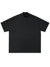 丸首デザインのゆったりTシャツ【抗皺・オールコットン・ショートスリーブ】