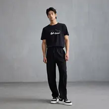 ウエストドローコードのカジュアルパンツ【メンズ・ゆったりシルエット・春夏用】