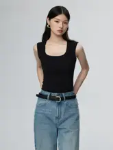 MOLYCHO レディース 無地ノースリーブTシャツ【夏用・シンプルデザイン・フィット感】