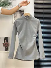 暖かく快適！長袖ハイネックトップス【極上の柔らかさ・中長丈・秋冬用】