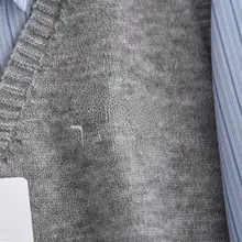 春のファッション！POLOカラーのニットセーター【カラー系・カジュアル・バイカラー・アカデミックスタイル】（セットアップ対応）