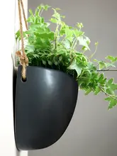 北欧風 陶器製壁掛け花器【水栽培・簡約デザイン・吊り下げ可能・フェイクグリーン用】