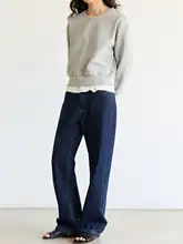 極上の柔らかさのインディゴストレートデニムパンツ【ワイドレッグ・季節を問わない定番】