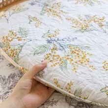 家庭用 ダイニングチェアクッション【四季対応・欧風・厚手の綿製・馬蹄形】
