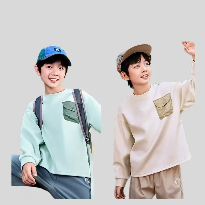 秋季向け男の子用運動パーカ【アウトドア・防風機能・キッズ用】（セットアップ対応）