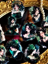 バレット ジャーナル シール ミステリー サ イド タイプ レトロ スタイル キャラクター グリーティングカード デコレーションシール