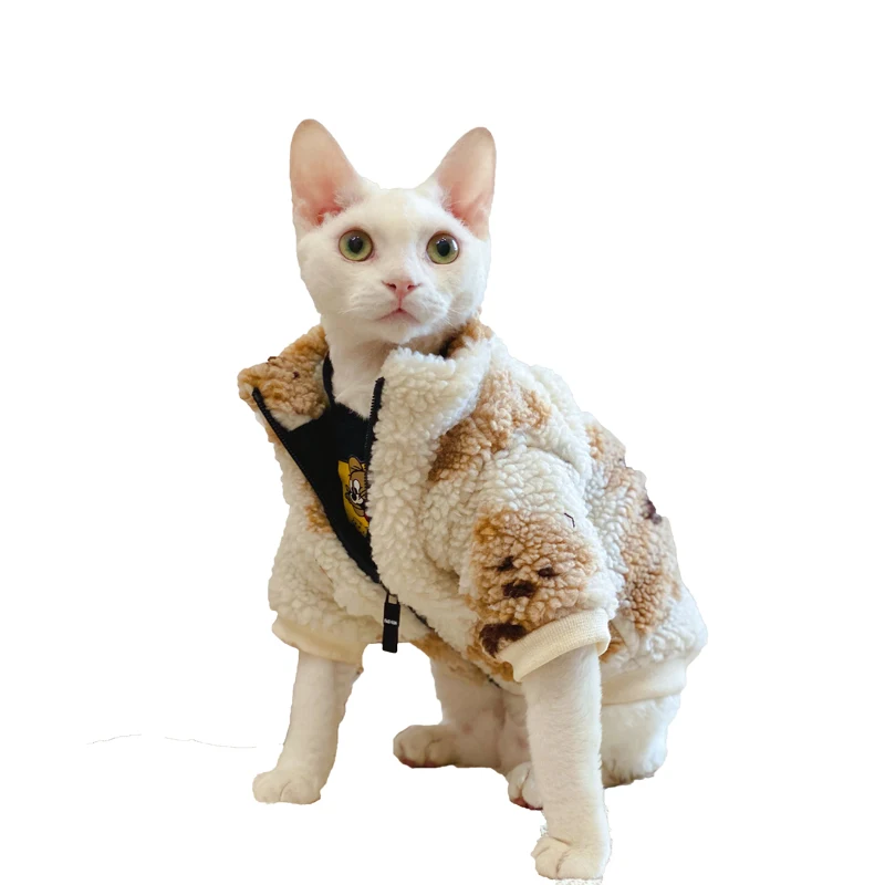 スフィンクス猫用ハイネックコート：韓国風厚手ペット服の実用性と使用シーン