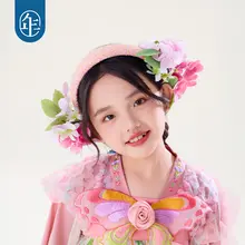 新中式デザインの子供用花飾りヘアバンド【オリジナルデザイン】
