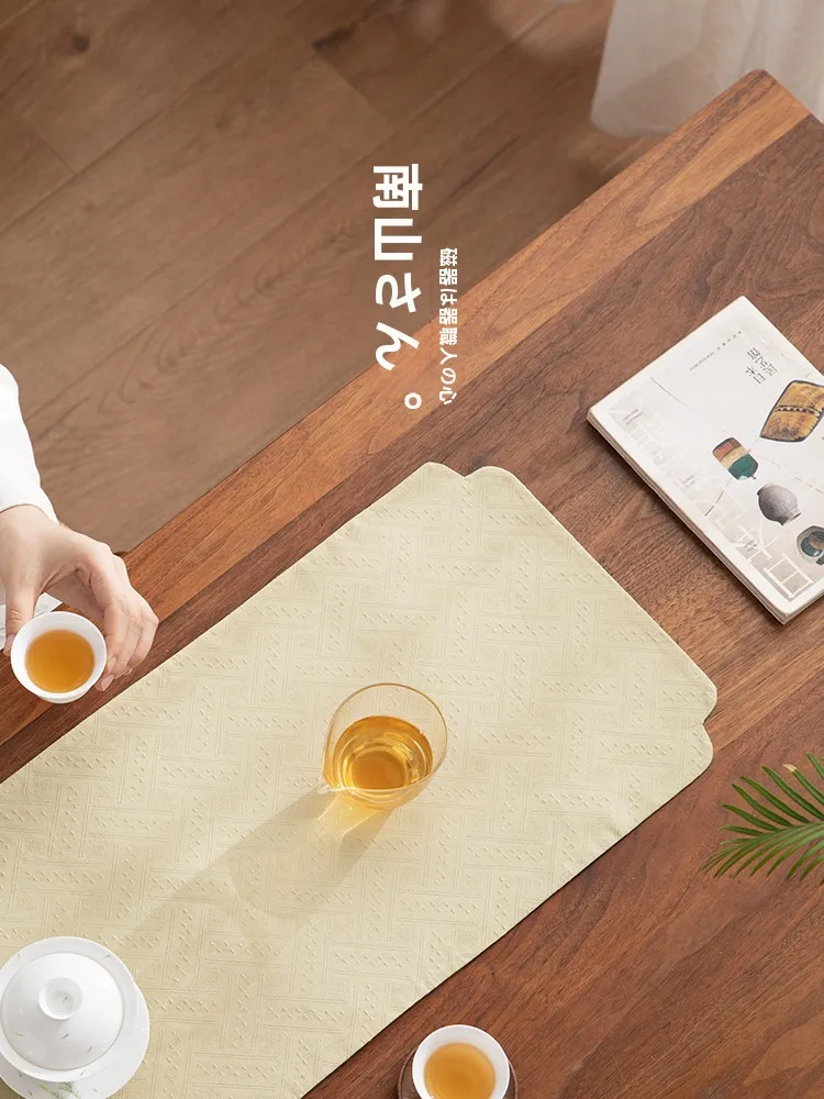 和室座卓テーブルクロスの選定：高級麻混紡茶席用テーブルクロス【中華風・禅スタイル】