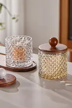 ヴィンテージガラス製歯間ブラシボックス【高級感・蓋付き・家庭用】