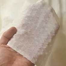 オフホワイトのバブル小さな正方形のシフォン生地