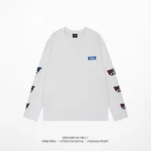 オーバーサイズ長袖Tシャツ【春秋用・コットン・無地デザイン・男女兼用】
