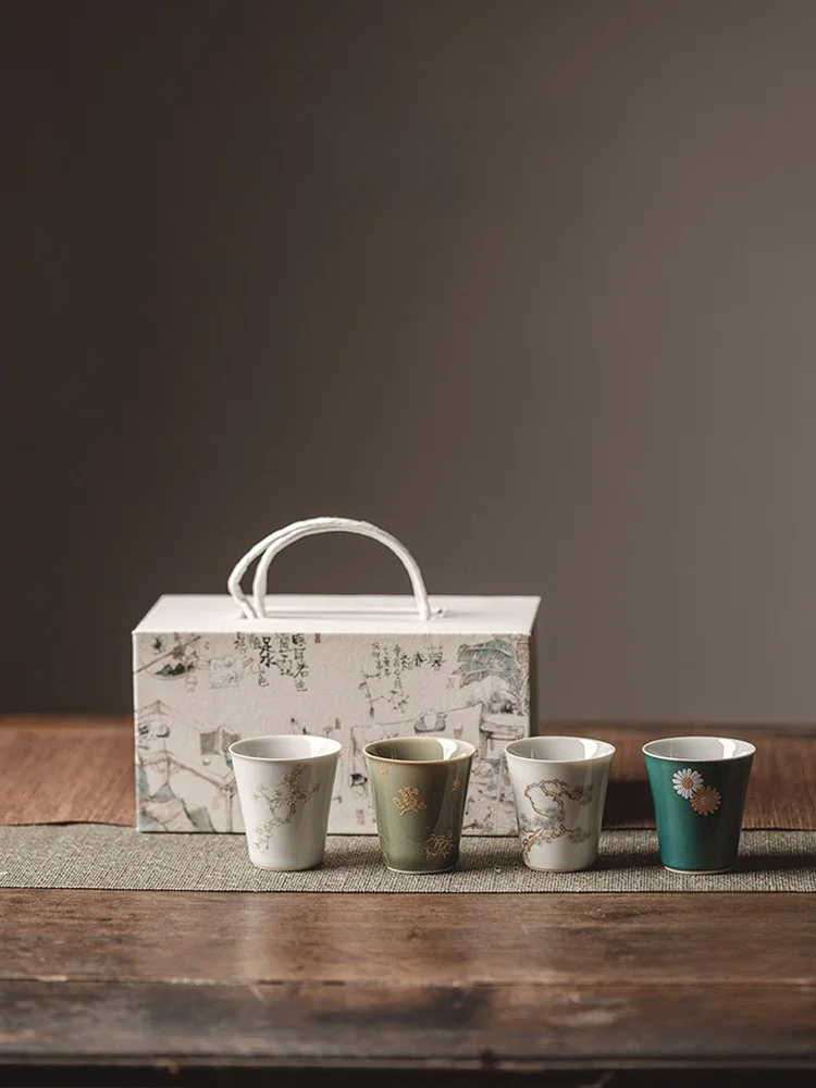 JOJO'S L.P.D.フルーツ茶器ギフトセット：功夫スタイル陶器製の一壶六杯セットの実用性とシーン別適用