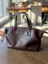 レトロカジュアル本革餃子型バッグ【トップグレード牛革・ショルダーバッグ・ハンドバッグ】