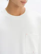涼感防寒機能付き メンズ刺繍ポケット短袖Tシャツ【夏用・無地・重厚感】