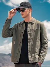 極上の柔らかさの純綿ワークジャケット【フラップカラー・カジュアル・ブラック】