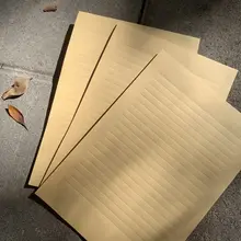 書き込みライン付き便箋セット【ブランク・厚手・レトロ風牛皮紙】