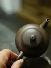 伝統的な紫砂茶壺【老黒泥・水平デザイン・庚午年製】