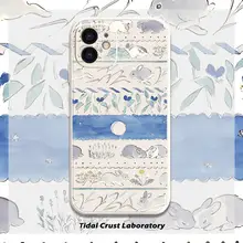 カートゥーンレトロ可愛いウサギイラストの液体シリコン全包スマホケース【iPhone 14・Apple 15・Huawei P50・Xiaomi 13対応】