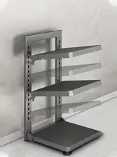 折りたたみ式キッチン鍋スタンド【多層収納・グレー・コンパクト】