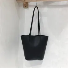 レトロシンプルな水桶バッグ【ソフトな質感・通勤・シングルショルダー】