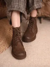 レトロイギリス風マーチンブーツ【女性用・冬用・内側ボア・ショートブーツ】