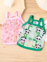 ペット用薄手涼感ストラップトップ【通気性ネット生地・小型犬用】