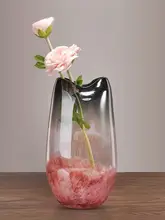 EKU PRO 高級琉璃花瓶【粉色グラデーション・インテリア装飾用】